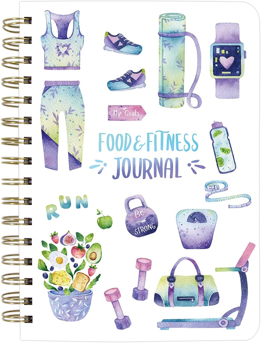 Food and Fitness Journal Blue